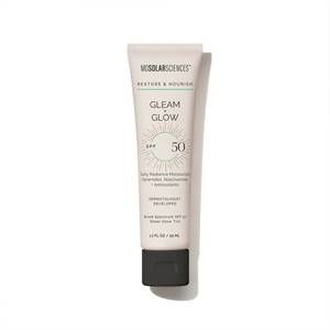 NEW MDSOLARSCIENCES gleam + glow spf 50 illuminating moisturizer in beige